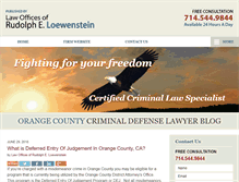 Tablet Screenshot of orangecountycriminaldefenselawyerblog.com